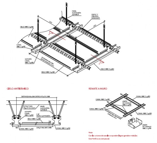 Plafones Metálicos Suspendidos C de Hunter Douglas