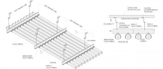 Plafón Lineal Tubrise de Hunter Douglas