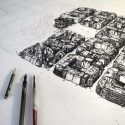 Arte y Arquitectura: BCN Typography por Simon Prades Arte y Arquitectura: BCN Typography por Simon Prades © Behance, Simon Prades