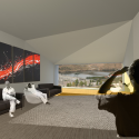 Centro de Alto Rendimento de Remo do Pocinho / Álvaro Fernandes Andrade Centro de Alto Rendimento de Remo do Pocinho / Álvaro Fernandes Andrade Render- Área Social Interior 2