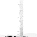 Mención Honrosa Concurso Torre Antena Santiago: Soza_Atanacio + Aguirre_Castro Arquitectos Mención Honrosa Concurso Torre Antena Santiago: Soza_Atanacio + Aguirre_Castro Arquitectos Elevación