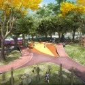 Primer Lugar Concurso Parque de Ciudad-Neiva / Colombia Primer Lugar Concurso Parque de Ciudad-Neiva / Colombia Estación Colores. Image Cortesía de Obraestudio + Riqueza