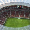 Iluminación de los Estadios de la Copa Mundial FIFA 2014 por Schréder Iluminación de los Estadios de la Copa Mundial FIFA 2014 por Schréder Estadio Nacional en Brasilia. Image © Portal da Copa/ME